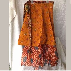 Vtg Baba Clothing Wrap Skirt Festival Boho OS